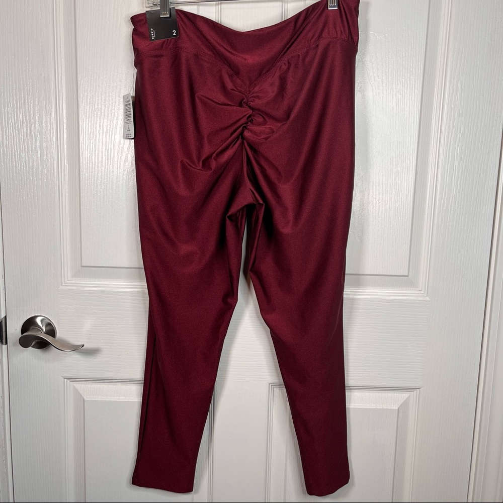 torrid Maroon Ruched-Back Leggings